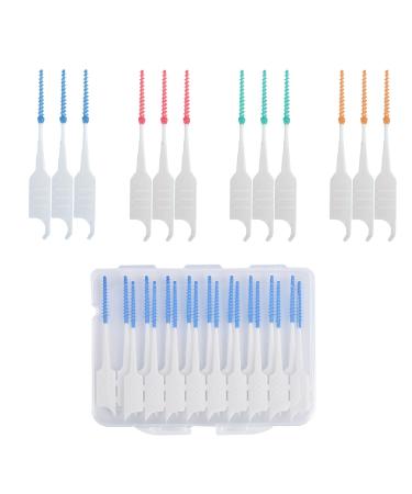 CRLLDPM 160 pieces of soft silicone adaptive interdental brush interdental brush toothpick tooth cleaning gaps.
