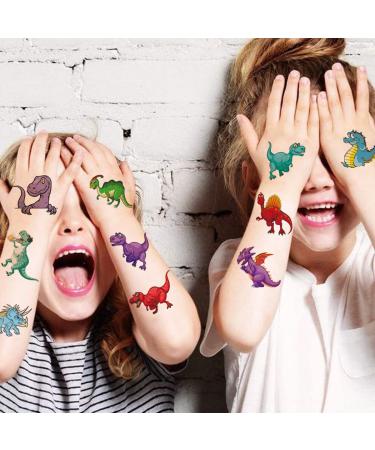 Tazimi 40 PCS 3D Dinosaur Temporary Tattoos - Waterproof Kids Tattoos for Boys & Girls | Perfect Dinosaur Party Favors - Buy Online on GoSupps.com