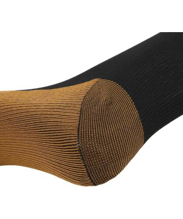 Vest Life Compression Stockings - 2 Pairs Copper Fiber Ankle Support for Circulation - L/XL Black - Buy Online on GoSupps.com