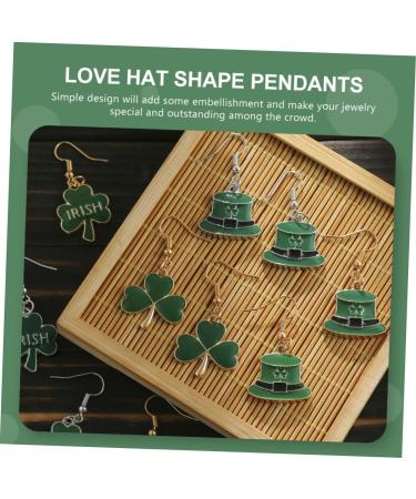 EXCEART Earrings 20 pcs Shamrock Ornament Novel Four- Shape Keychain Sequins Bead Alloy Making Home Green - Buy Online on GoSupps.com