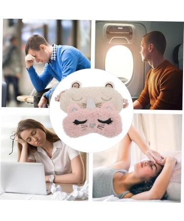 Beaupretty 2pcs Cat Eye Mask - White Polyester Eye Shadow for Students - Perfect Eye Cover for Sleep & Relaxation - Buy Online on GoSupps.com