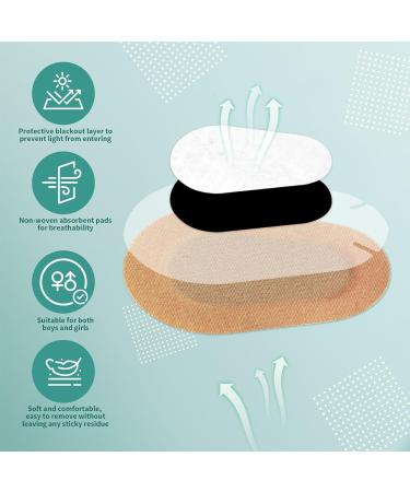 40pcs Beige Adhesive Eye Patches - Comfortable Non-Woven Eye Bandages for Adults & Kids with Lazy Eye | Breathable Eye Pads for Shipping Worldwide - Buy Online on GoSupps.com