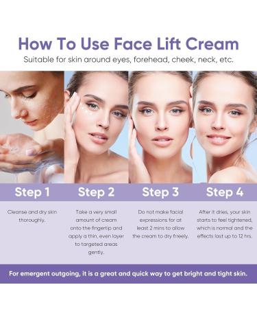 Instant Face Lift Cream Instant Face Moisturizer Effectively Target Facial Wrinkles Roughness and Dullness Natural Plant Formula Firm and Tighten Skin for Face & Neck 1.7 Ounce (Pack of 1) - Buy Online on GoSupps.com