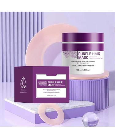Collagen Hair Mask Purple Mask Collagen Hair Mask Purple Hair Mask Hair Care Deep Smoothing Hair Mask Suitable For All Types Of Dry And Damaged Hair 100ML - Buy Online on GoSupps.com