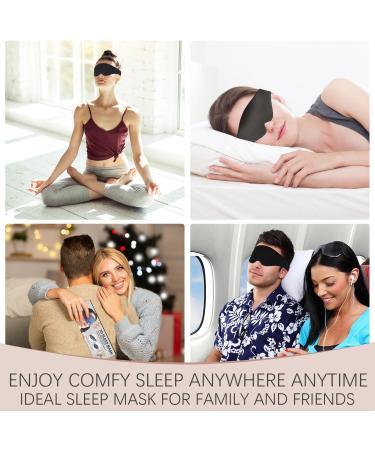 3D Sleeping Mask for Men & Women | Adjustable Travel Eye Mask | Zero-Pressure Memory Foam Blackout Eye Mask - Buy Online on GoSupps.com
