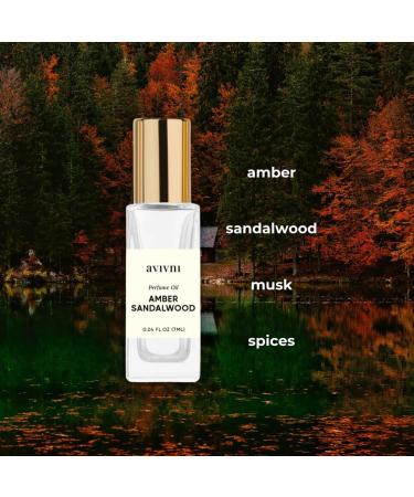 Amber Sandalwood - Unisex Luxury Fragrance Oil Clean Ingredients Perfume RollOn (0.24oz - 7ml) Warm Amber and Cozy Sandalwood Deep Musk Comforting Spices Travel Size. - Buy Online on GoSupps.com