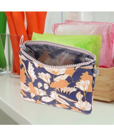 Menstrual Pad Storage Bag 4 Pcs - Zippered Portable Pouch for Tampons & Napkins - Coin Purse Wallet for Women & Girls (Cactus Flamingo Flower Stripe) - Buy Online on GoSupps.com