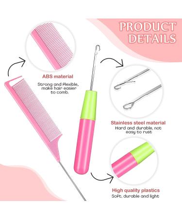 Latch Crochet Hooks & Hair Styling Set | 6 Piece Hair Needle Comb, Crochet Needles, Comb, & Clips for Braids & Extensions - Buy Online on GoSupps.com