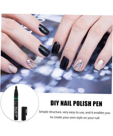 Housoutil 1pc Diy Nail Polish Pen Nail Gel Polish Nail Art Diy Tool Manicure Tool Manicure Drawing Pen T Tool Unique Manicure Pen Manicure Painting Pen Nail Drawing Tool Paint Pen Liquid 3d 12X1.2cm Green - Buy Online on GoSupps.com