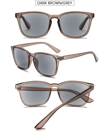 Vevesmundo Tinted Reading Glasses - 2.5x Sunglasses with Sun Protection for Men & Women - Dark Brown - Buy Online on GoSupps.com