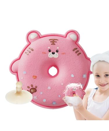 Pxcewdcx Bath Shower Sponge Sponge Shower Ball for Children | Body Scrub Shower Ball for Hotel Bathroom Home Dormitory and Travel Pink
