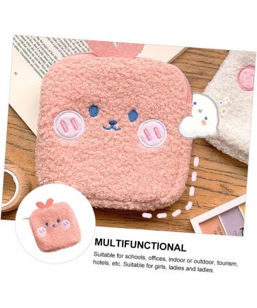 Cabilock Women's Mini Hygiene Bag - Plush Travel Bag for Menstrual Ties Diapers & Accessories | Fluffy Mint Handbag - Buy Online on GoSupps.com