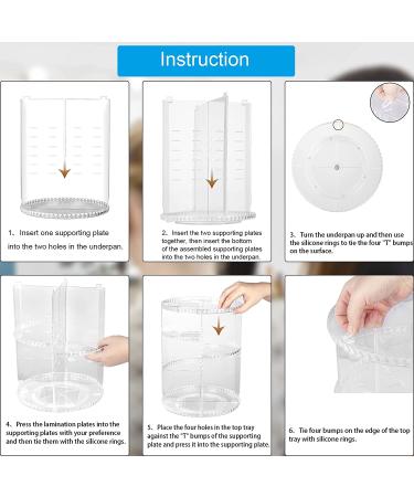 360 Rotating Makeup Organizer - Adjustable & Detachable Spinning Cosmetics Organizer with 4 Storage Holders - Lazy Susan Makeup Organizer in Crystal Clear - Buy Online on GoSupps.com