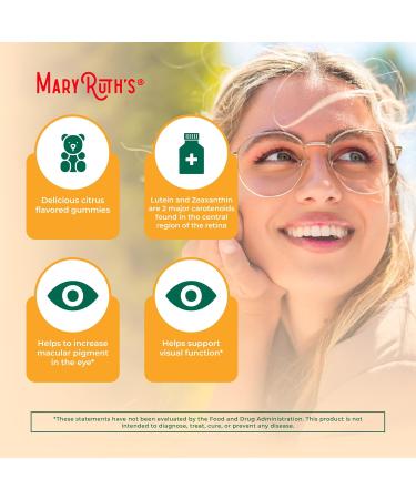 MaryRuth s Lutein Gummies with Zeaxanthin | Lutein & Zeaxanthin Supplement | Eye Health | Blue Light Filtering | Vision Support | Adult Eye Supplement for Visual Function | Non-GMO & Vegan | 60 Count - Buy Online on GoSupps.com