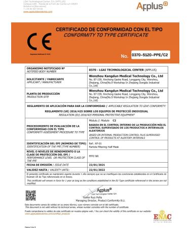 Tradeforth GmbH 100x FFP2 Protective Mask 5-Ply CE0370 - Premium Quality Masks - Buy Online on GoSupps.com