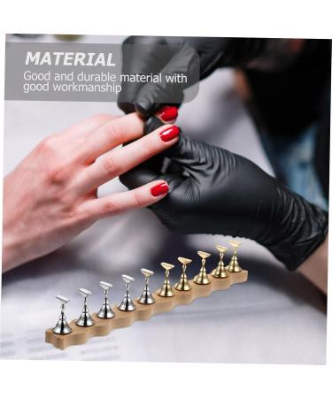 OATIPHO 1 Set Fake Nails Magnetic Nail Holder Nails Tips Display Stand Nail Stand for Press on Nails Nail Stands for Press on Nails Tips Practice Stand Acrylic Portable Nail Piece - Buy Online on GoSupps.com