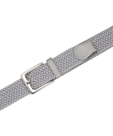 BSLLNEK Elastic Braided Belt - Gray Small (28-32 Waist) | 1 3/8 Woven Stretch Belt for Golf, Casual, Jeans, Shorts, Pants - Buy Online on GoSupps.com
