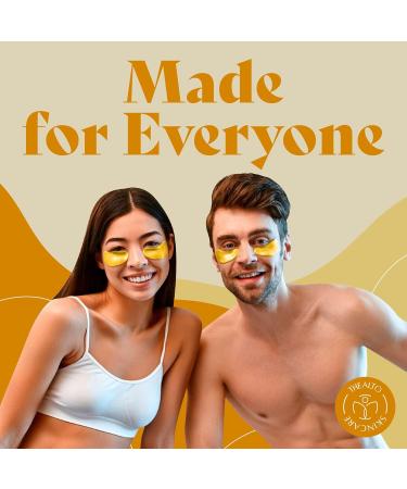 24k Gold Under Eye Mask with Collagen - 20 Pairs & Mini Eye Serum - Reduce Dark Circles Puffiness & Fine Lines - Value Set - Buy Online on GoSupps.com