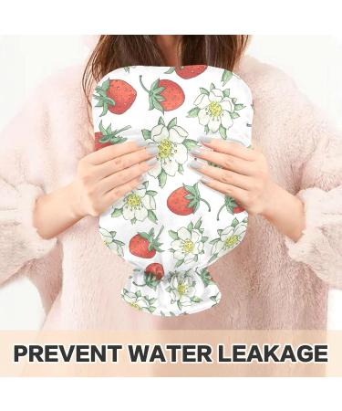 Naanle 2L Flower Strawberry Hot Water Bottle with Cover - Transparent Bed Warmer for Pain Relief & Cold Therapy | Large Hand & Feet Heater - Buy Online on GoSupps.com