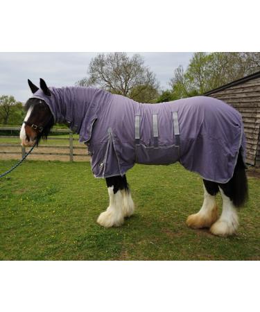 Ruggles UV Combo Fly Rug for Heavy Horses | Ideal for Warmer Summer Months | For Clydesdale Shire Percheron etc (6' 6" Shark Grey) 6' 6" Shark Grey
