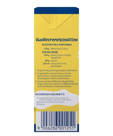 QimiQ Classic Vanilla Cream - Natural 3x250g | International Shipping Available - Buy Online on GoSupps.com