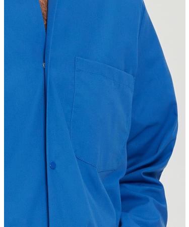 Landau Essentials Men's Relaxed Fit Snap-Front Scrub Jacket - White Twill (Size Medium) - Buy Online on GoSupps.com