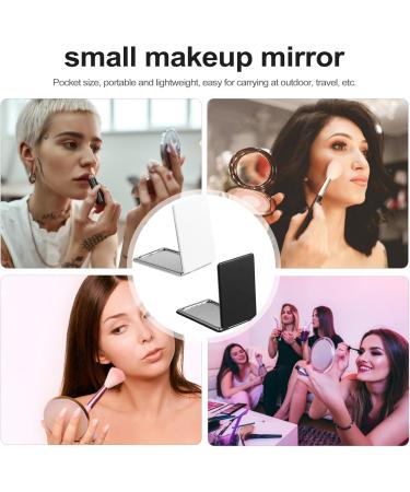 Buy Lurrose Portable Pocket Mirror 2-Pack - Mini Two-Sided Makeup Mirror for Travel | Small Cosmetic Mirror (6x8 cm) in White & Black - Buy Online on GoSupps.com
