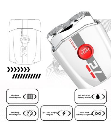 Premium Zinc Alloy Beard Trimmer - Fully Automatic & Portable Men's Clippers for Beard & Body Hair - Washable & Detachable Design - Buy Online on GoSupps.com