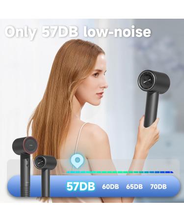 High-Speed Negative Ionic Hair Dryer | 110 000 RPM Professional Blow Dryer with Magnetic Nozzle | Portable Travel Design - Frizz-Free Hair (Grey - Buy Online on GoSupps.com