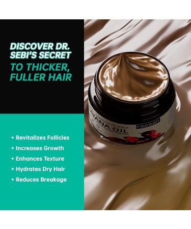 Pure Raw Batana Oil for Hair Growth - Unrefined Dr. Sebi Formula from Honduras | Boost Hair Thickness for Men & Women - Buy Online on GoSupps.com