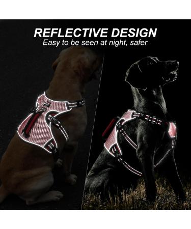 Heele Reflective Dog Crockery & Harness - Durable Comfortable Fit Panic-Resistant Red - Buy Online on GoSupps.com