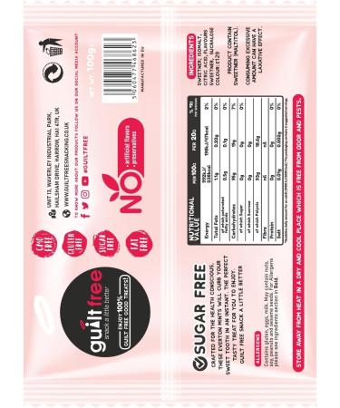 Guiltfree Sugar Free Strawberry Creme Sweets Retro Sweet Hard Boiled Hard Sweets for Diabetic Gift Hamper Basket for Gifting | 100g (Pack of 1) - Buy Online on GoSupps.com