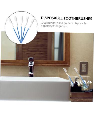 Gatuida 150 Pcs Disposable Toothbrush - 2 in 1 Handle Travel Plastic | Eco-Friendly & Convenient - Buy Online on GoSupps.com