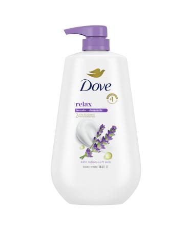 Dove Body Wash with Pump Relax Lavender Oil & Chamomile For 24hr Lotion-Soft Skin Moisturizing Skin Cleanser with No Sulfates No Parabens 30.6 Oz