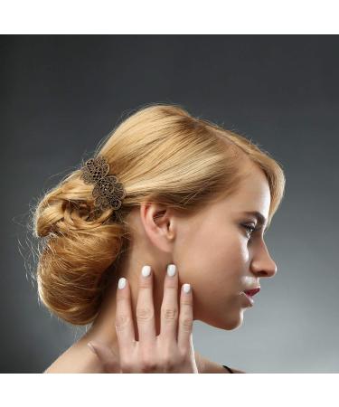 Vintage Flower Hair Barrettes Set - 6 Piece Retro French Hair Clips for Women and Girls - Buy Online on GoSupps.com