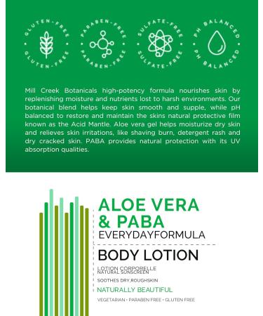 Mill Creek Botanicals Aloe Vera & Paba Lotion 14 oz Pack of 2 - Buy Online on GoSupps.com