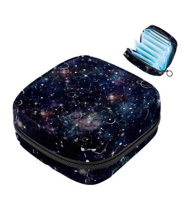 Night planet star galaxy sanitary napkin storage bag portable period pocket for women teen girls girls menstrual cup pocket breastfeeding pad holder