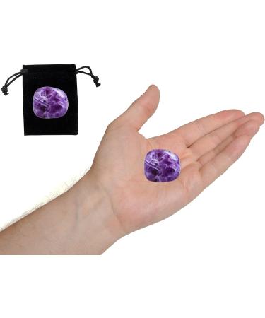 Large Amethyst Healing Crystal Stones 1.25-2.0 | Natural Tumbled Gemstones for Energy Healing, Reiki Meditation & Witchcraft - Buy Online on GoSupps.com