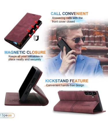 13peas Leather Case for Samsung Galaxy A54 5G (Wine Red) - Buy Online on GoSupps.com