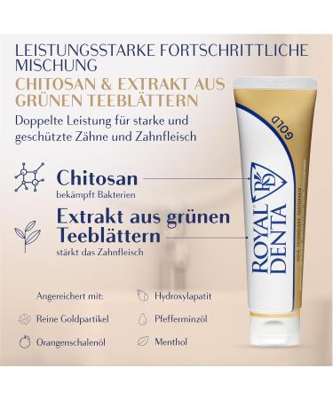 Royal Denta Gold Fluoride-Free Toothpaste with Pure Gold Nano Particles - Remineralizing & Regenerating 130g - International Shipping Available - Buy Online on GoSupps.com