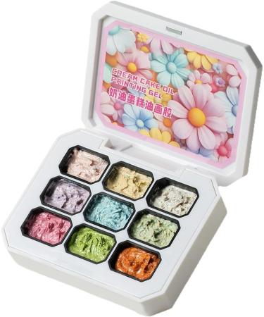 Vernis Gel Solide - Palette de Gel 9 Couleurs - Vernis Colle French Tips Pour Manucure La Maison Extension Pour Femmes Filles Maquillage Mari e - Buy Online on GoSupps.com
