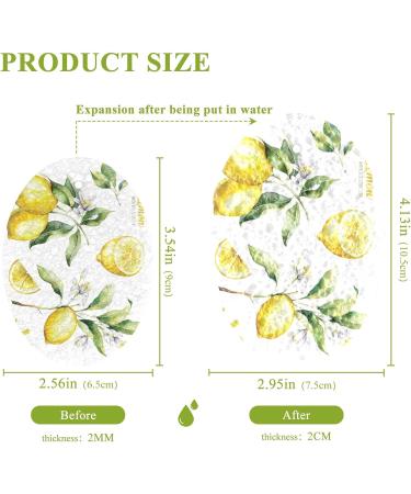 3-Pack Cleaning Kitchen Sponges Oval Watercolor Lemons Kitchen Cellulose Dishwashing Wood Pulp Cotton - Buy Online on GoSupps.com