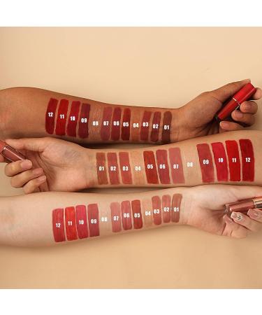 Anglicolor 12Pcs Velvet Matte Liquid Lipstick Set | Long Lasting Waterproof Formula | Non-Stick Cup | Up to 24 Hours Wear | Professional Lip Makeup Gift Kit for Women - Buy Online on GoSupps.com