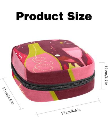 GIAPB Period Bag - Red Cup Color Period Pouch & Sanitary Napkin Storage - Travel Makeup Bag 3374 - Buy Online on GoSupps.com