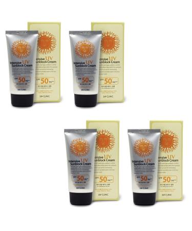 ZEESOON Intensive UV Sunscreen Sunblock Cream 4 Pack SPF50+ PA+++ 70ml (2.3oz) for 3W Clinic