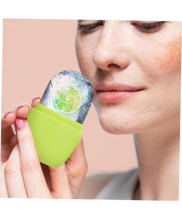 Silicone Face Ice Tray & Ice Roller | Skin Care Tool for Face Massage | Dropship Face Icing Roller Set 11.5x7cm Green - Buy Online on GoSupps.com
