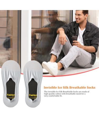 Buy Ice-Soil Invisible Socks for Women | Non-Slip No-Show Ice Skating Socks | Light Gray Slippers & Sneakers - Buy Online on GoSupps.com