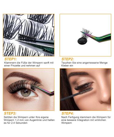 Buy BQ Lash Single Colored Cluster Eyelashes - DIY Eyelash Extensions (B19 D-12mm) for Home Use | International Shipping Available - Buy Online on GoSupps.com