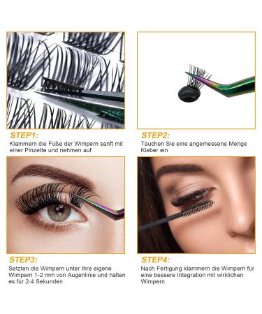 Shop D Curl 16mm Individual Eyelashes - 72 PCs DIY Eyelash Extensions for Beginners | Reusable & Easy to Apply - Buy Online on GoSupps.com