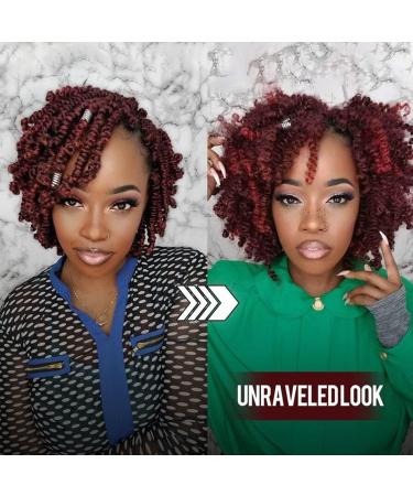 Lifabeauty 8 Packs Short Spring Twist Crochet Hair 4 Inch 2# - Pre-Looped Curly Crochet Braids for Black Women and Kids - Buy Online on GoSupps.com